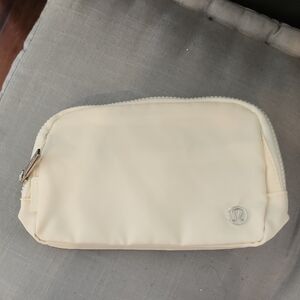Lululemon Athletica Cream Cosmetic Bag Minimalist Design